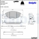 Delphi Bremsbelagsatz, Scheibenbremse LP1655