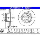 ATE Bremsscheibe PowerDisc 24.0320-0234.1
