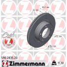 Zimmermann Bremsscheibe Coat Z 590.2835.20 Zimmermann Bremsscheibe Coat Z 590.2835.20