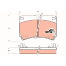 TRW Bremsbelagsatz, Scheibenbremse COTEC GDB1024