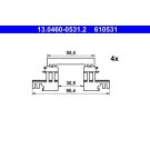 ATE Zubehörsatz, Scheibenbremsbelag 13.0460-0531.2