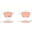 TRW Bremsbelagsatz, Scheibenbremse COTEC GDB1565