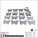 Zimmermann Bremsbelagsatz, Scheibenbremse 24888.170.2