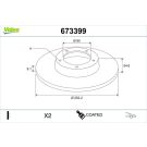 Valeo Bremsscheibe COATED 673399