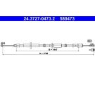 2 x ATE Seilzug, Feststellbremse 24.3727-0473.2