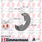 Zimmermann 2 x ZIMMERMANN Bremstrommel Coat Z 600.1964.20