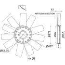 Mahle Lüfterrad, Motorkühlung BEHR Premium Line CFW 90 000P
