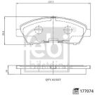 FEBI BILSTEIN 177074 Bremsbeläge FEBI BILSTEIN 177074 Bremsbeläge
