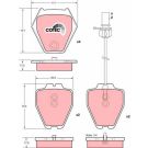 TRW Bremsbelagsatz, Scheibenbremse COTEC GDB1381