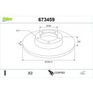 Valeo Bremsscheibe COATED 673459