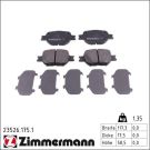 Zimmermann Bremsbelagsatz, Scheibenbremse 23526.175.1