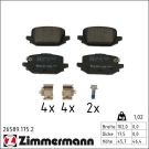 Zimmermann Bremsbelagsatz, Scheibenbremse 26589.175.2