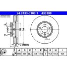 ATE Bremsensatz, Scheibenbremse 24.0133-0100.1, 13.0460-3893.2
