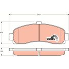 TRW Bremsbelagsatz, Scheibenbremse COTEC GDB1059