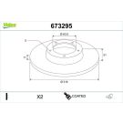 Valeo Bremsscheibe COATED 673295