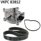 SKF Wasserpumpe + Keilrippenriemensatz VKMC 33843