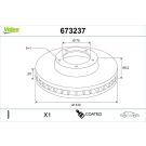 Valeo Bremsscheibe COATED 673237
