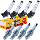 4x NGK 6449 ZÜNDKERZE + ZÜNDSPULE U5002 für VW GOLF AUDI SKODA SKODA