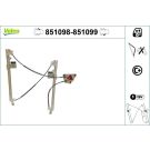 VALEO 851098 Fensterheber für SEAT ALTEA, TOLEDO vorne links, Komfortfunktion, elektrisch, ohne Elektromotor