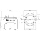 FEBI BILSTEIN 20836 Federbalg, Luftfederung FEBI BILSTEIN 20836 Federbalg, Luftfederung