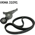 SKF Keilrippenriemensatz VKMA 31091
