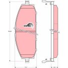 TRW Bremsbelagsatz, Scheibenbremse COTEC GDB3222