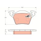 TRW Bremsbelagsatz, Scheibenbremse COTEC GDB1408