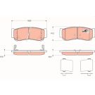 TRW Bremsbelagsatz, Scheibenbremse COTEC GDB3419