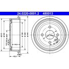 ATE Bremstrommel 24.0220-0001.2