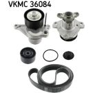 SKF Wasserpumpe + Keilrippenriemensatz VKMC 36084