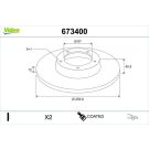 Valeo Bremsscheibe COATED 673400