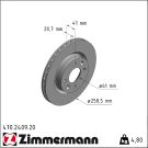 Zimmermann Bremsscheibe Coat Z 470.2409.20 Zimmermann Bremsscheibe Coat Z 470.2409.20
