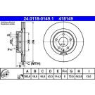 Bremsscheibe 24.0118-0149.1