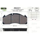 Valeo Bremsbelagsatz, Scheibenbremse OPTIPACK 882221