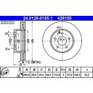 ATE Bremsscheibe 24.0128-0155.1