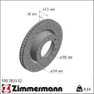 Zimmermann Bremsscheibe SPORT Z 590.2833.52 Zimmermann Bremsscheibe SPORT Z 590.2833.52