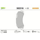 Valeo Bremsbelagsatz, Scheibenbremse ESSENTIAL 302316