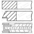 Goetze Engine 4 x GOETZE ENG Kolbenringsatz 08-429500-00