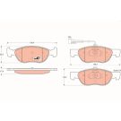 TRW Bremsbelagsatz, Scheibenbremse COTEC GDB1290