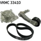 SKF Wasserpumpe + Keilrippenriemensatz VKMC 33410