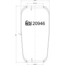 FEBI BILSTEIN 20946 Federbalg, Luftfederung FEBI BILSTEIN 20946 Federbalg, Luftfederung