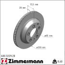 Zimmermann Bremsscheibe Coat Z 600.3229.20 Zimmermann Bremsscheibe Coat Z 600.3229.20
