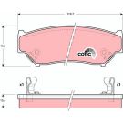 TRW Bremsbelagsatz, Scheibenbremse COTEC GDB1174