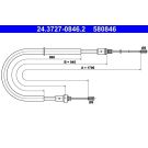 2 x ATE Seilzug, Feststellbremse 24.3727-0846.2