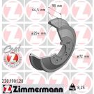 Zimmermann 2 x ZIMMERMANN Bremstrommel Coat Z 230.1901.20