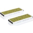 MANN-FILTER FP 3023-2 Innenraumfilter FreciousPlus Aktivkohlefilter mit Polyphenol, antibakteriell, Feinstaubfilter (PM 2.5)