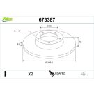 Valeo Bremsscheibe COATED 673387