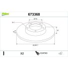 Valeo Bremsscheibe COATED 673368