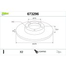 Valeo Bremsscheibe COATED 673296