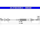 ATE Seilzug, Kupplungsbetätigung 24.3728-0340.2